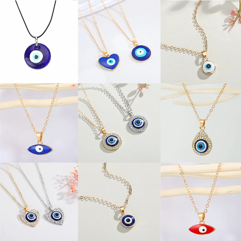 Ожерелье с кулоном сглаза на удачу для женщин и мужчин Турецкая бижутерия