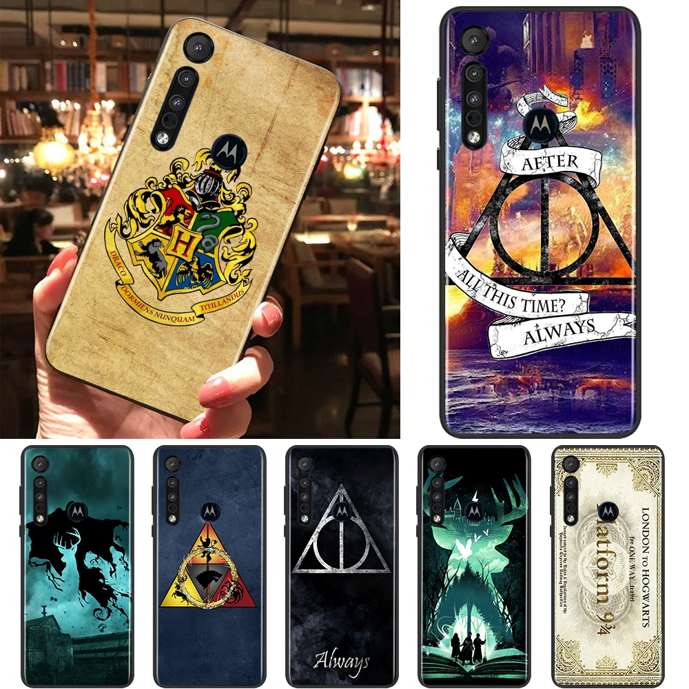 

Art Cool Harry Potter Wand Case For Motorola Moto G9 G8 E20 E7 E6 One Marco Hyper Fusion Power Edge Plus Black Phone Cover Coque