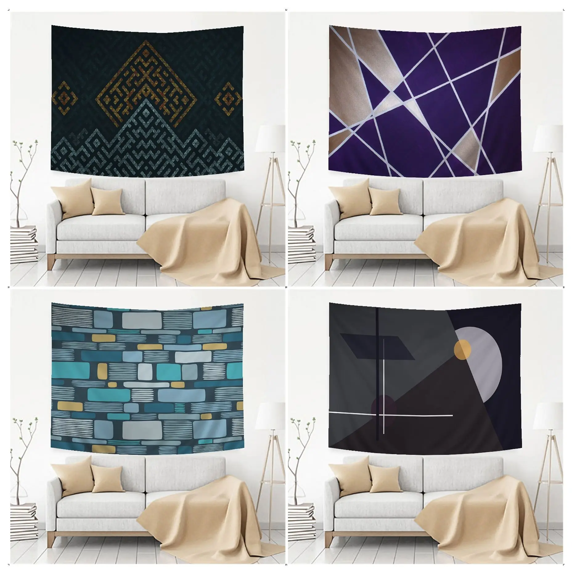 

Geometric Pattern Printed Large Wall Tapestry Cheap Hippie Wall Hanging Bohemian Wall Tapestries Mandala Decor Blanket