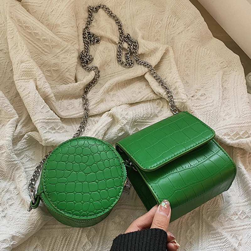 

Крокодиловый узор мини-бокс сумка через плечо Новинка 2022 женская дизайнерская сумка из искусственной кожи Роскошная брендовая сумка-мессе...