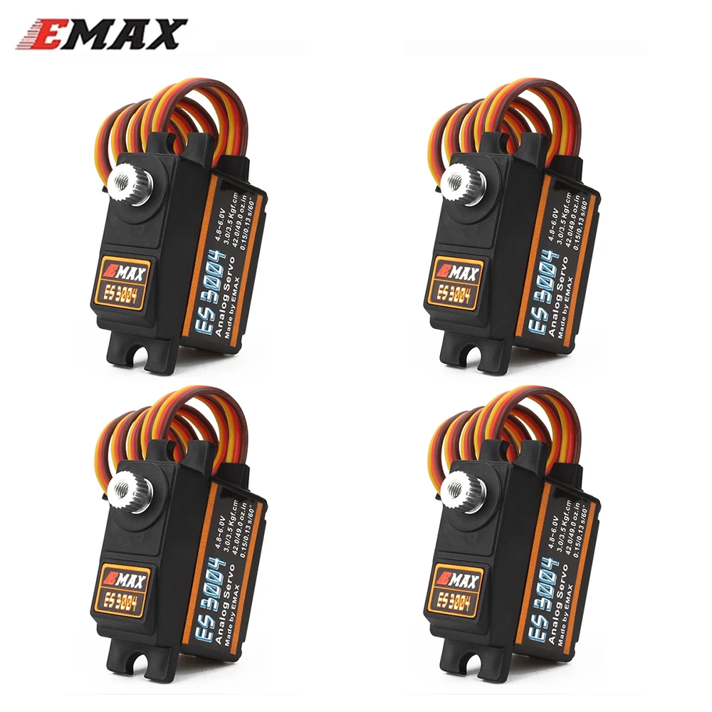 4 шт. EMAX ES3004 17g 3,5 кг аналоговый металлический сервопривод для радиоуправляемой машины