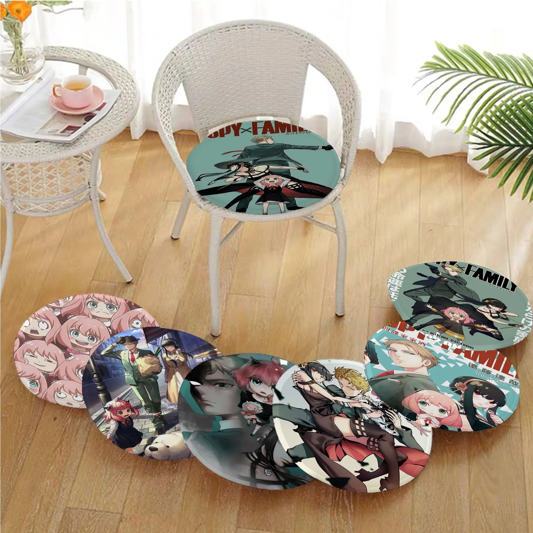 

Anime Spy X Family Tie Rope Fabric Cushion Non-slip Living Room Sofa Decor Students Stool Tatami Office Outdoor Garden Cushions