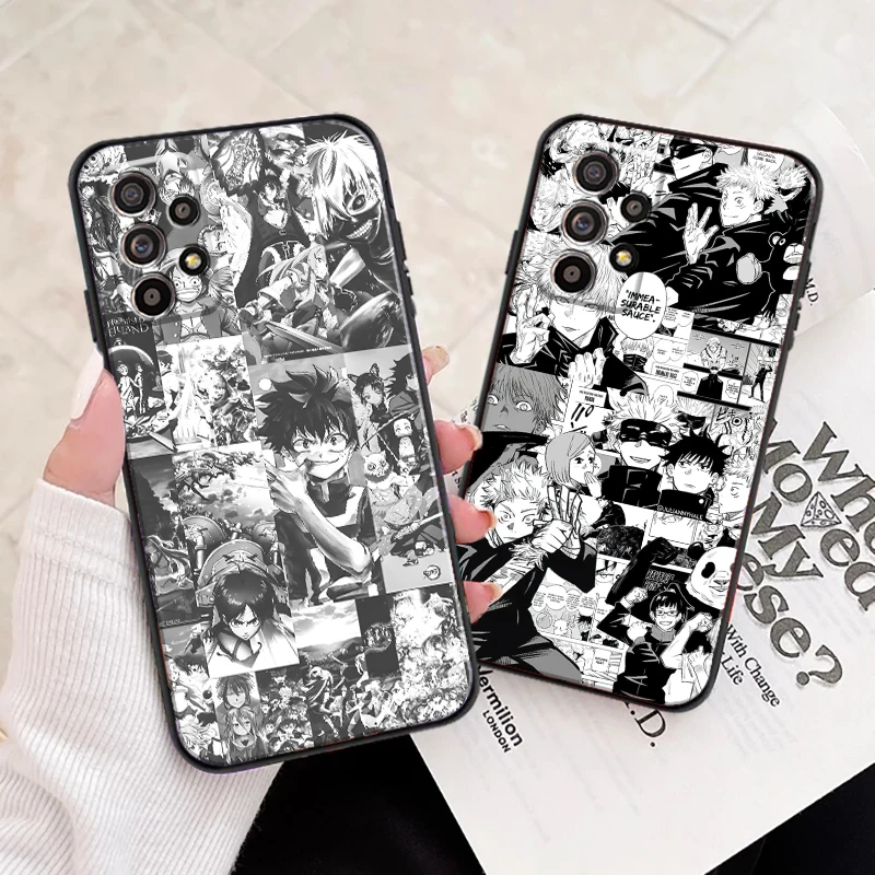 

Cartoon Anime For Samsung M11 M12 Phone Case Soft Funda Coque Silicone Cover Black Liquid Silicon