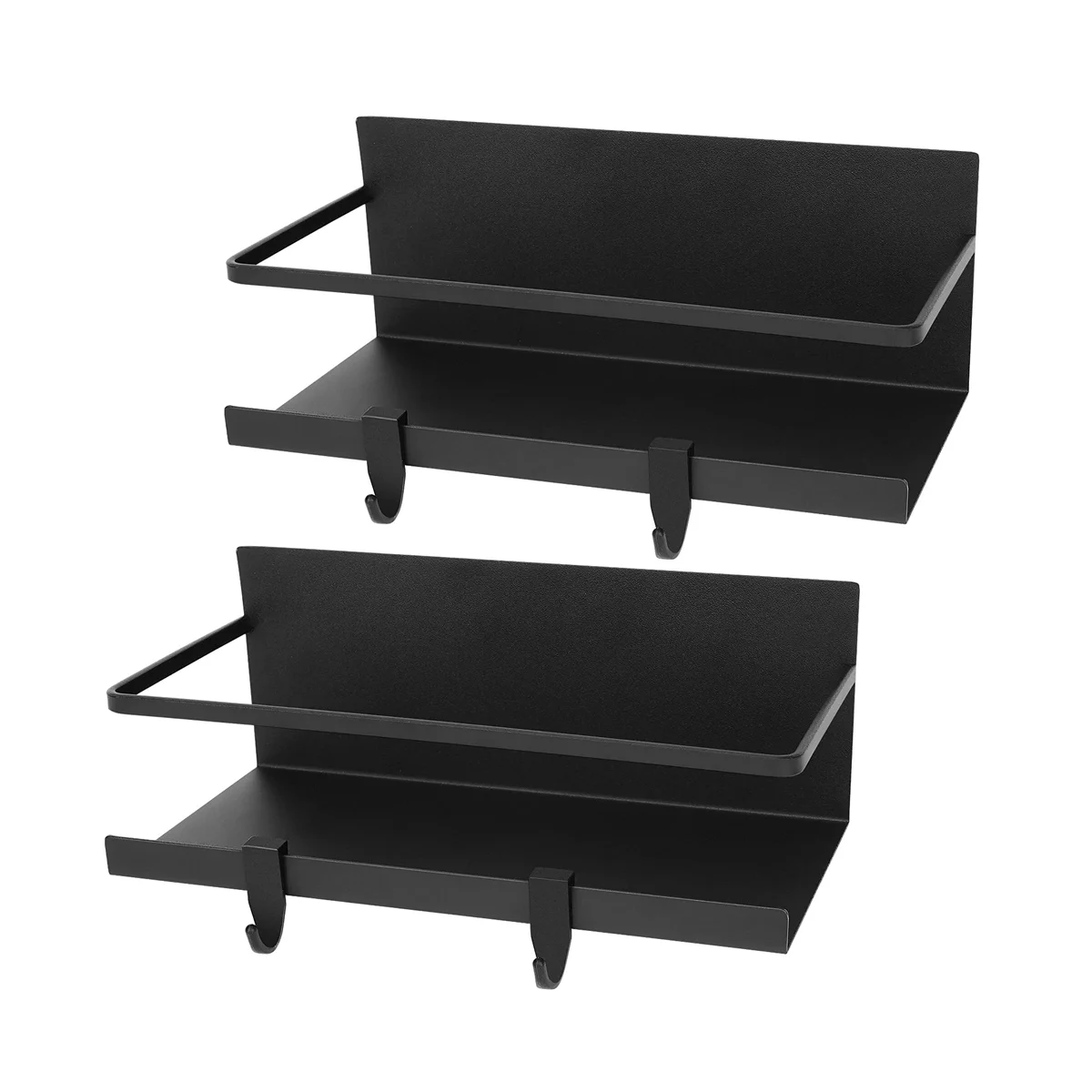 

Magnetic Spice Rack, Magnetic Spice Rack for Refrigerator, Shelf with Removable Hooks, Magnetic Fridge Organizer