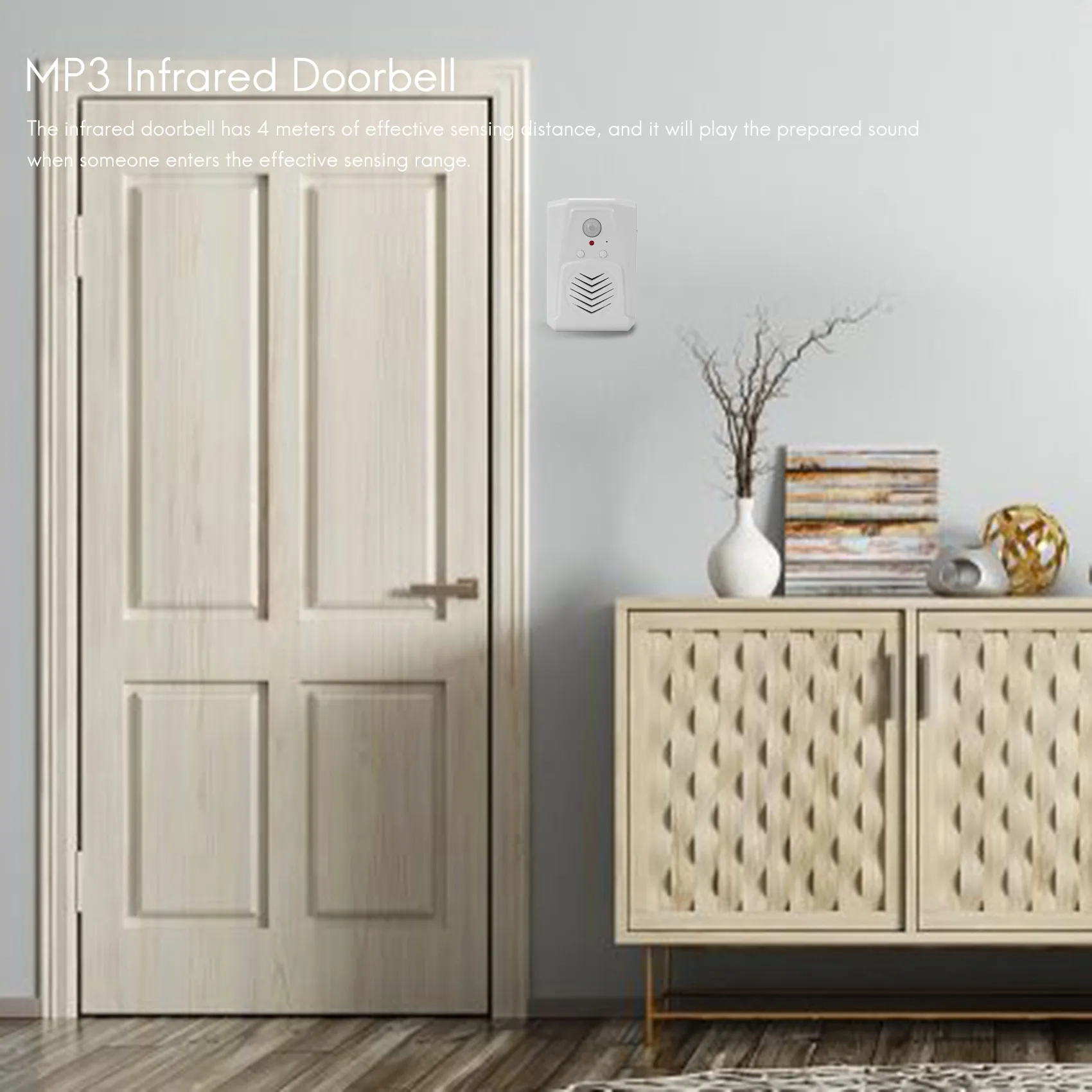 Датчик движения переключатель дверного звонка MP3 инфракрасный дверной звонок