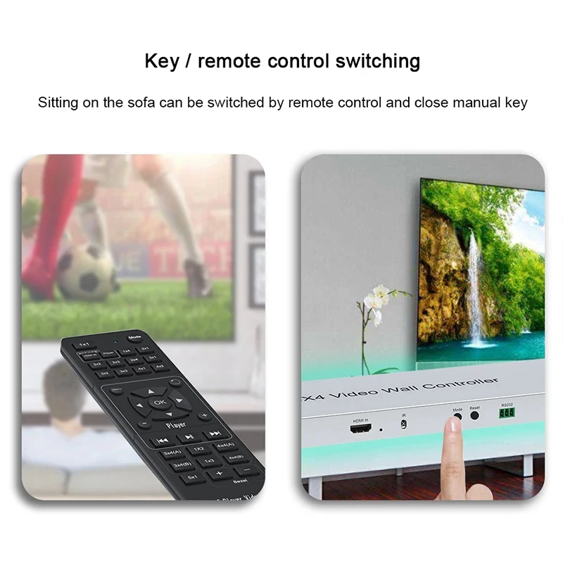 Контроллер видеостены HDMI 3x4, 2x2, 2x3, 2x4, 3x3, 3x4, 2x5, 2x6, 1x3, 1x4, 1x5, 3, 4, 6, 8, 9, 12, процессор для видеостен, сплайсер для ТВ-экранов (art.: 3920da4a96b46) - 3920da4a96b46