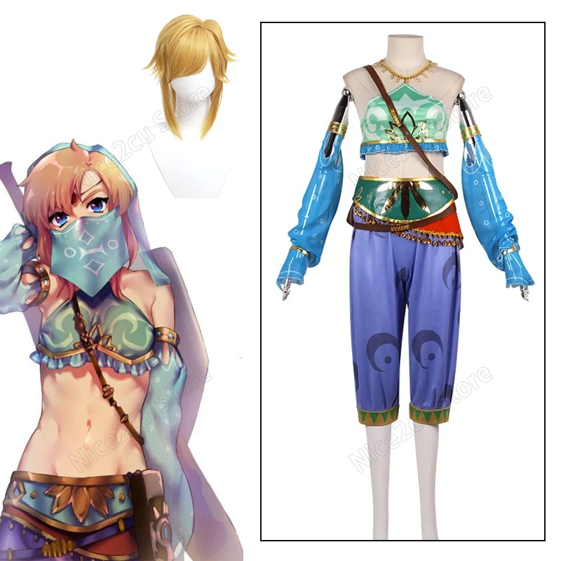 

Game The Legend of Link Zelda Womenswear Cosplay Costumes Wigs Anime Character Performance Clothes Halloween Carnival Costumes