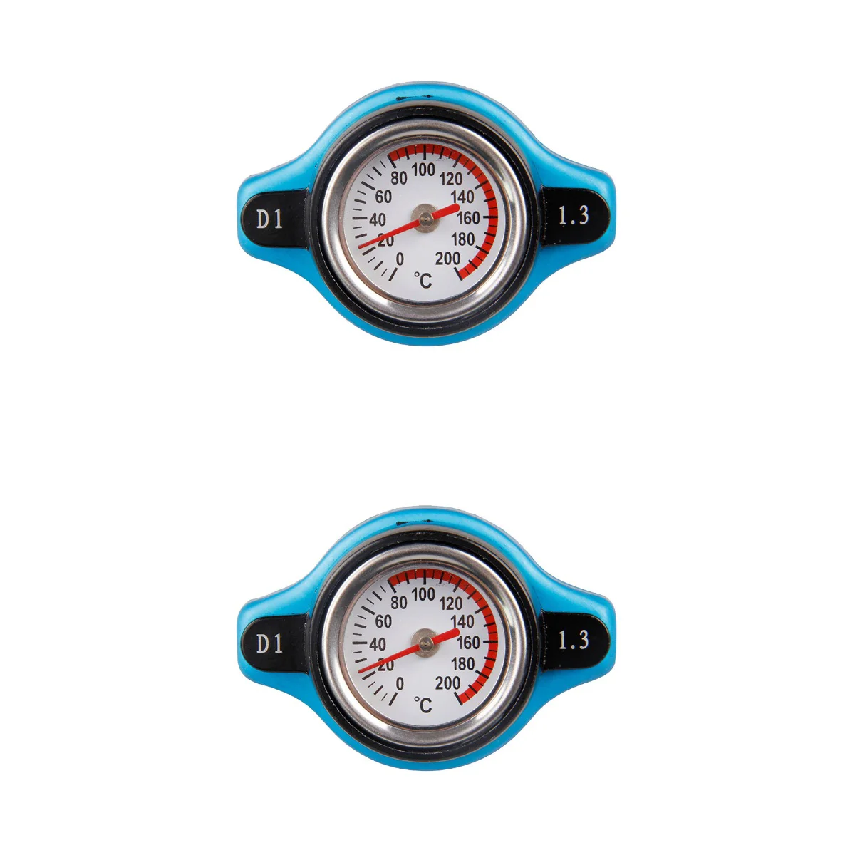 

2pcs Car Tank Cover with Temperature Gauge Radiator - 1.3 Large