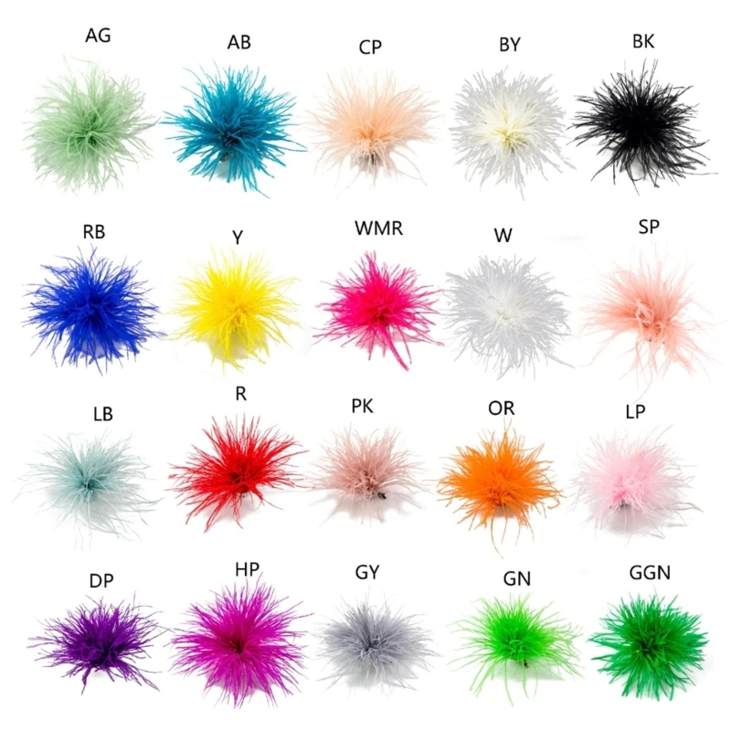 Аксессуары для шляп страусиное перо корсаж булавки с перьями свитера шляпа