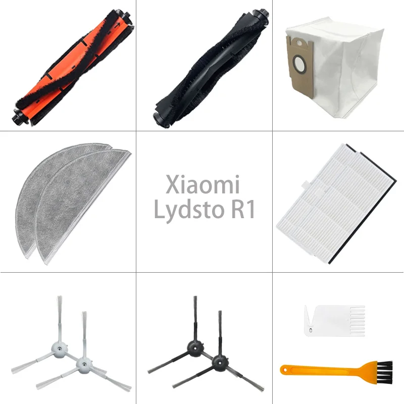 

Main Side Brush Filter Dust Bag Replacement For Xiaomi Lydsto R1 Robotic Vacuum Cleaner Mop Cloth Side Brush Parts Accessories
