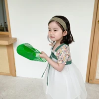 korean childrens clothing 2022 summer new girls dress small and medium childrens baby dance hanfu ancient costume mesh skirt