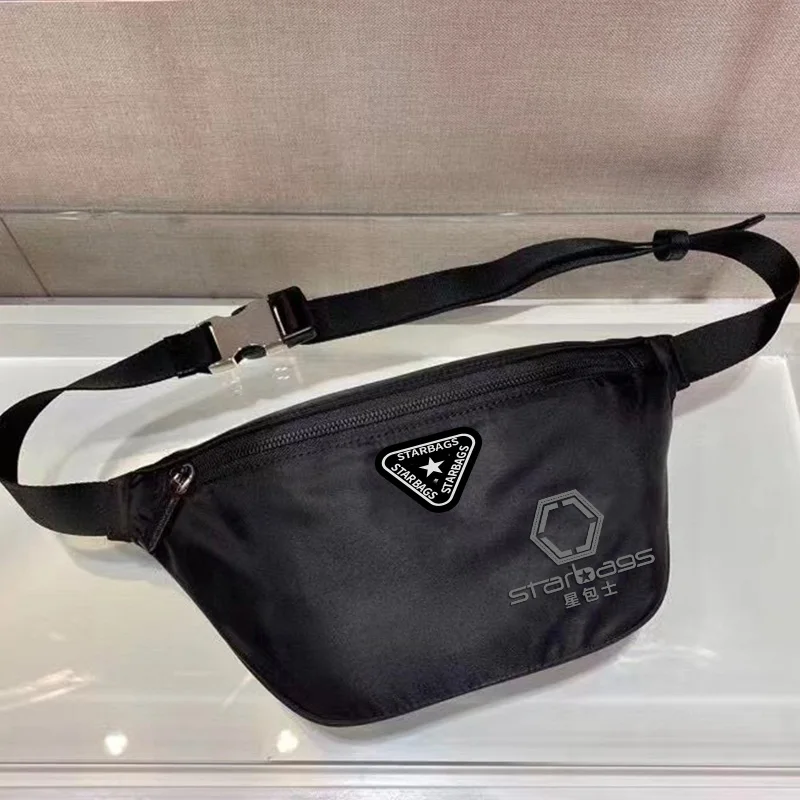 

Мужская спортивная поясная сумка с принтом во французском стиле starbags, новинка 2022, топ из ПВХ с тиснением бренда, с пылесборником