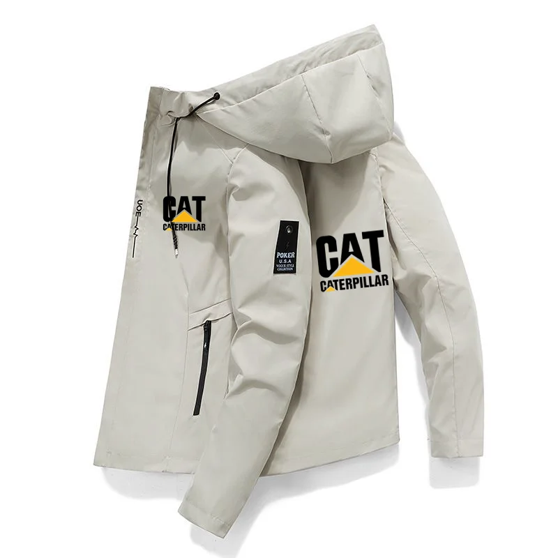 

Куртка-бомбер CATERPILLAR 2022, Мужская ветрозащитная куртка на молнии, весна и осень, повседневная рабочая куртка, модная спортивная куртка