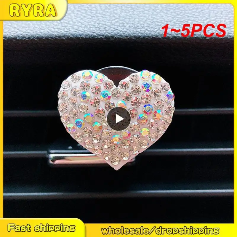 

1 ~ 5 шт. автомобильный зажим для выхода воздуха, Универсальный Прочный модный дизайн в форме сердца, Автомобильные украшения, зажим для ароматерапии, Стайлинг автомобиля