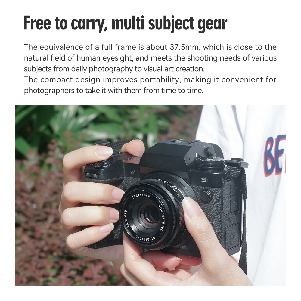 TTArtisan 25mm f2.0 APS-C Portable Manual Focus Camera Lens for Sony E Mount / Fuji X / M4/3 / Canon / Nikon / Leica L Mount enlarge