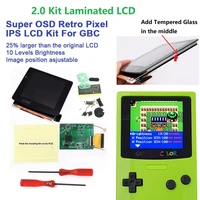 v5 osd menu gbc retro pixel ips lcd 2 0 kit laminated screen backlight high light for gameboy color with pre cut shell