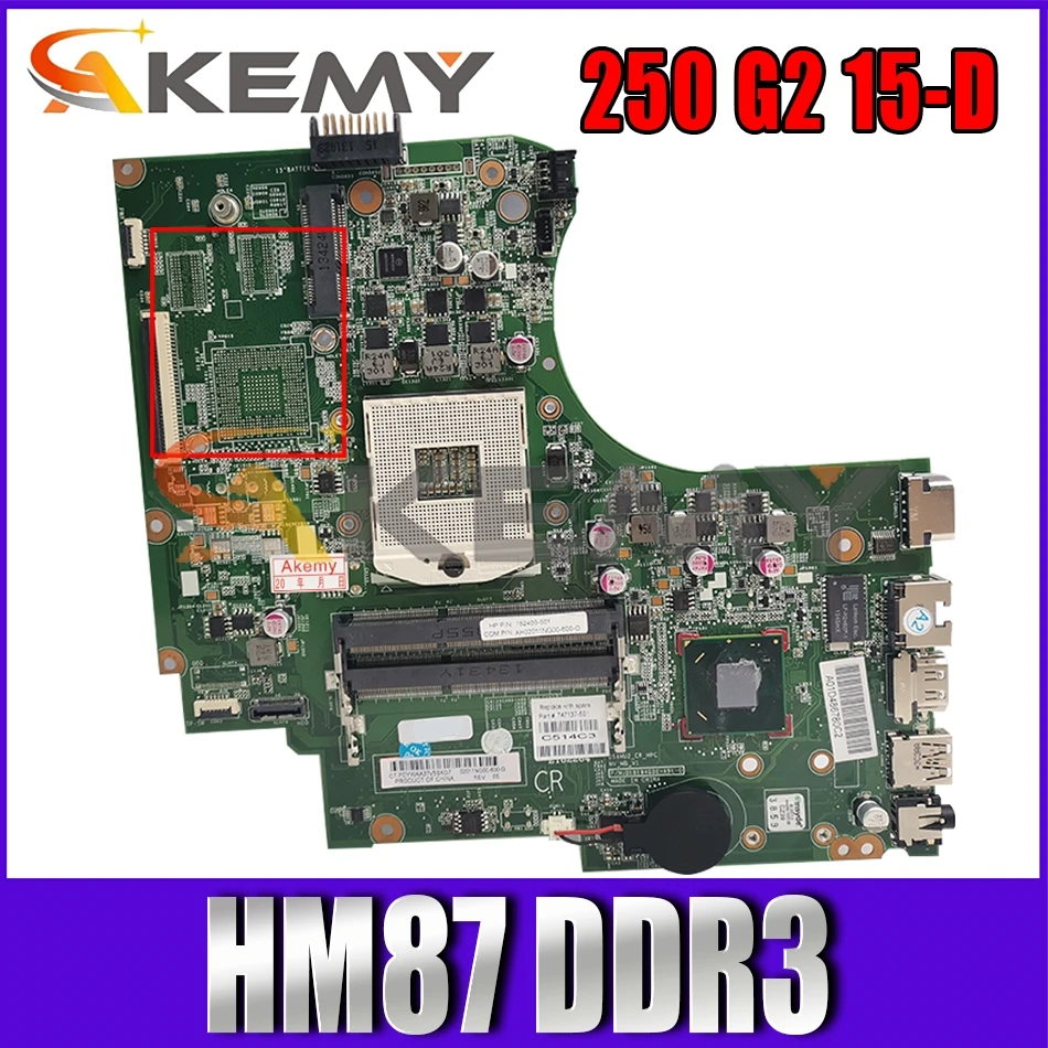 

766323-001 766323-501 For HP Pavilion 250 G2 15-D Laptop motherboard 01019B600 SR17E HM87 DDR3 Notebook Mainboard