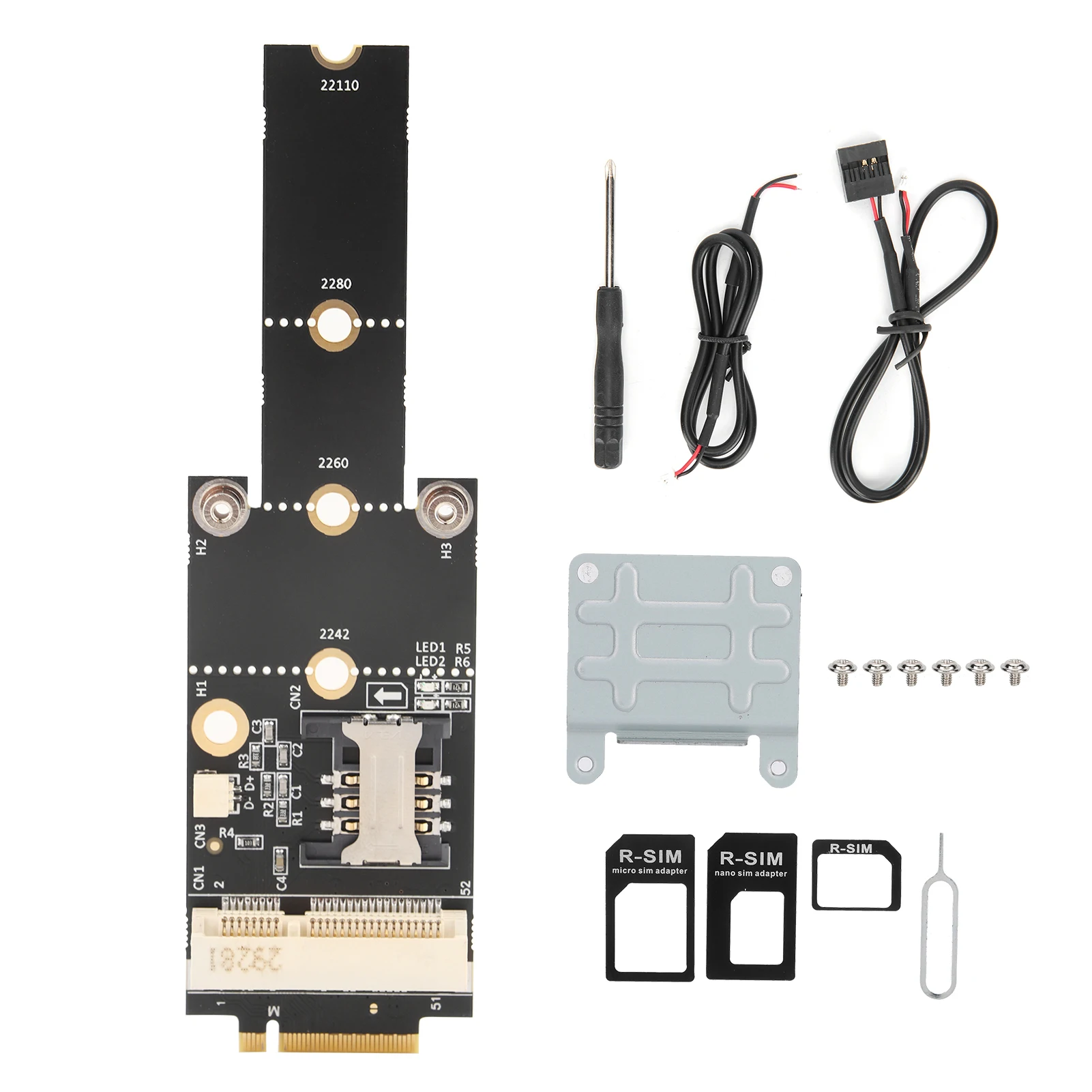

Adapter Card Mini PCI‑E to NGFF(M.2) Key M Network Converter for Win10/8/7/2000/Linux
