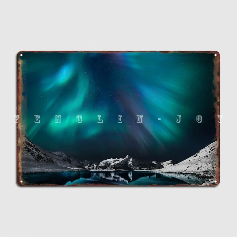

Aurora Borealis In The Win Poster Metal Plaque Customize Cinema Living Room Painting Décor Mural Tin Sign Posters