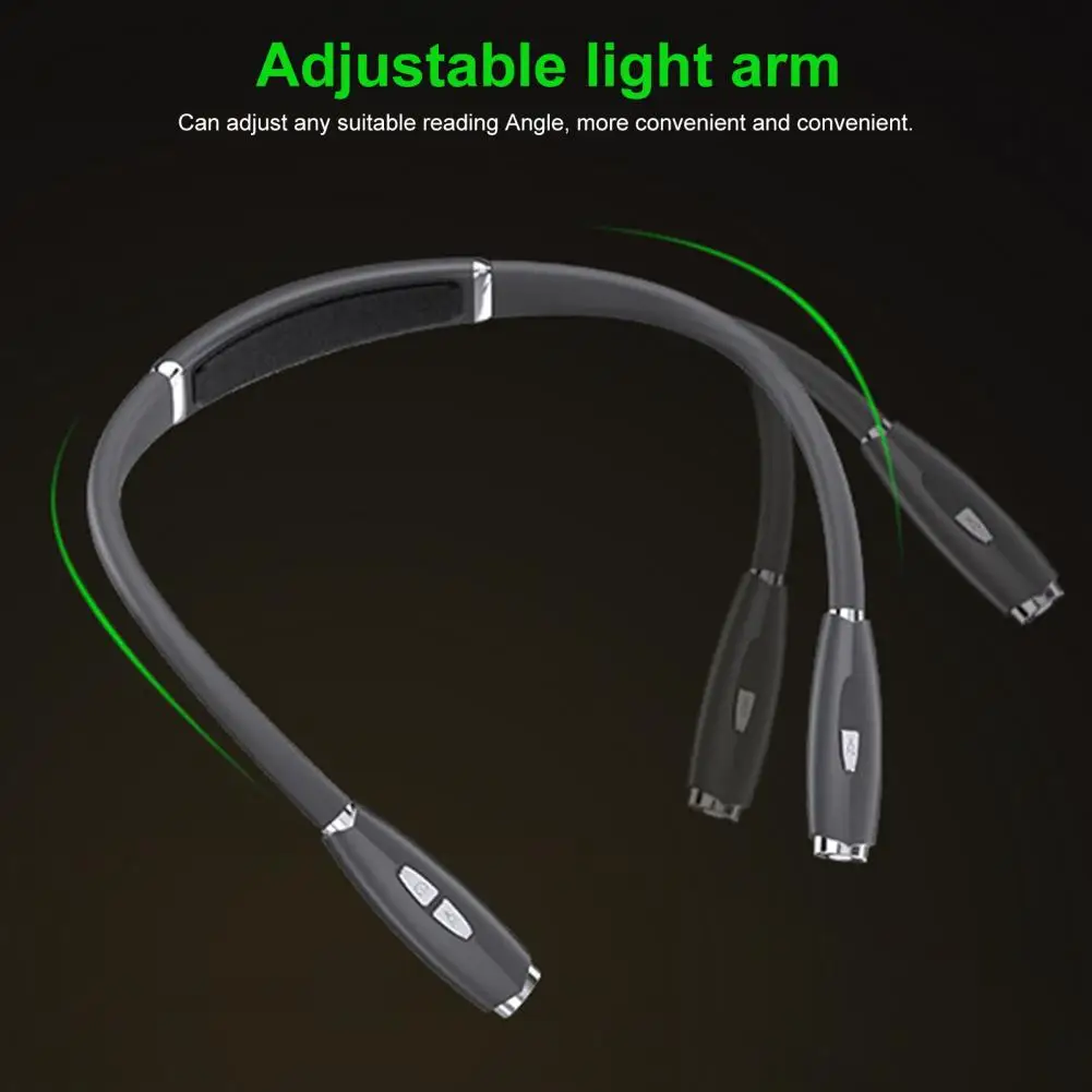 

Book Reading Light Rechargeable Led Neck Reading Light Flexible Arm Dimmable Non-glaring Hands-free Lamp Adjustable Neck Light