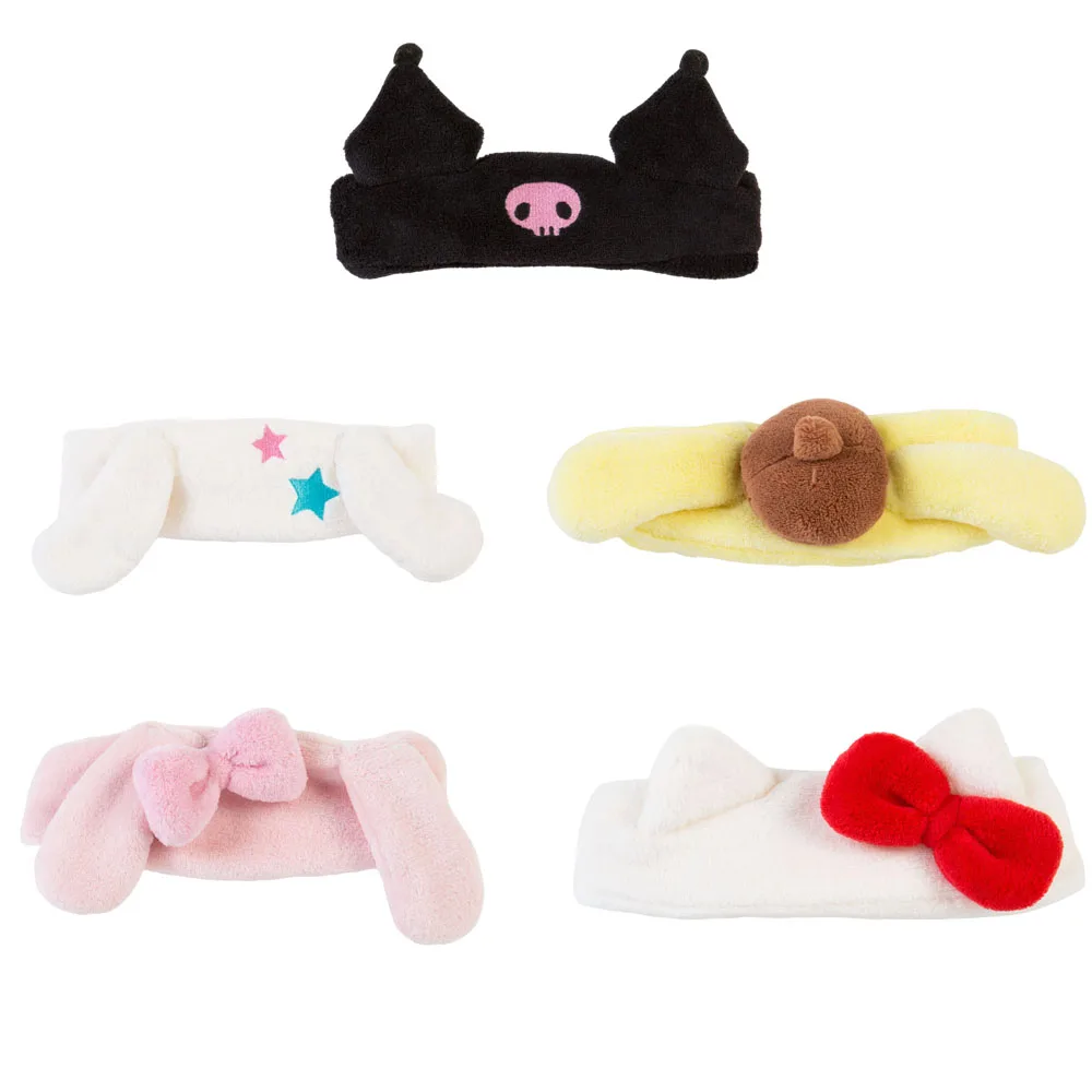 

Kawaii Plush Headband Cinnamoroll My Melody Kuromi Sanrios Girly Heart Pink Makeup Face Wash Hair Band Hair Accessories Headgear