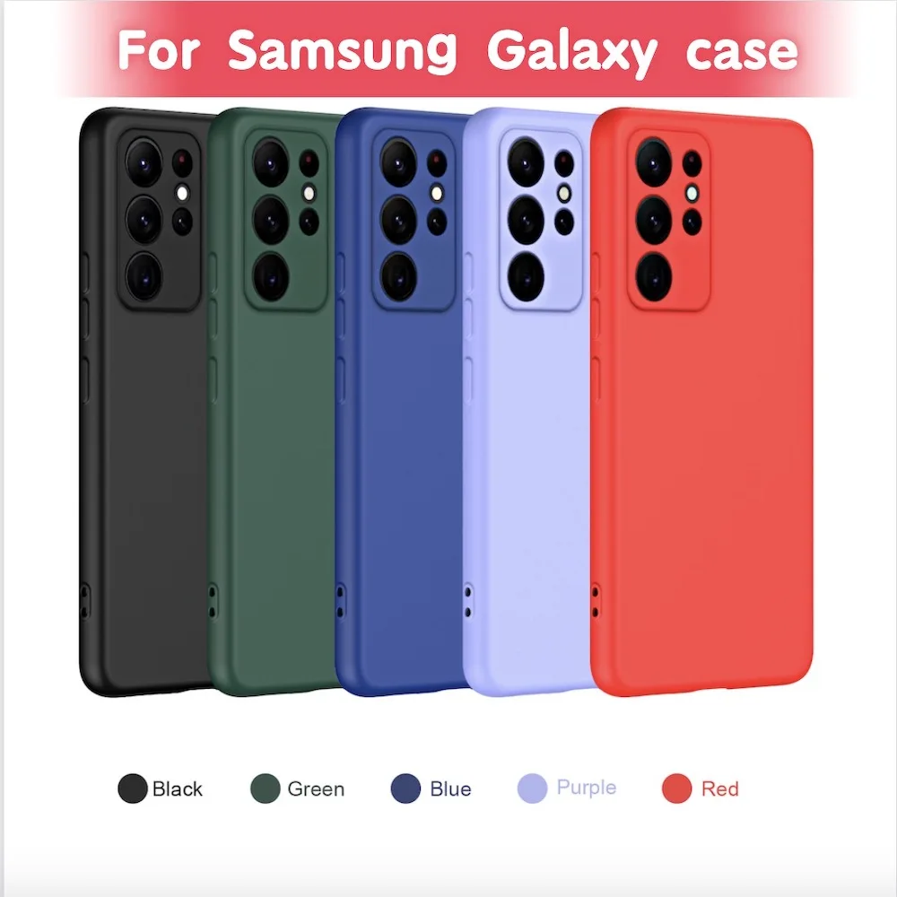 

Жидкий силиконовый чехол для Samsung Galaxy S23 Ultra S22 Plus S21 FE A32 A33 A34 A13 A23 A22 A13 A03 CORE A50 A51 A52 A53 A54 A73
