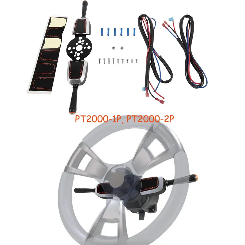 PT2000-1P/2P Bezel Control Switch, Blinker Trim Control System Dual Function - Trim & Jack Plate Fit for Seastar Hydraulic,Cable