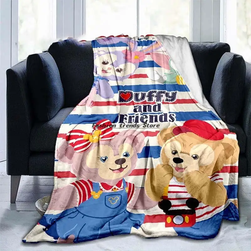 

Cute Duffy and friends Blanket Fashion Cartoon Flannel Blanket Adults and children 3D Printed Coverlet Sofa Camping Warm blanket
