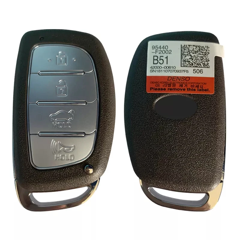 

CN020220 Aftermarket 4 Button Smart Key For 2020 Hyundai Elantra Sedan Remote Fob 95440-F2002 8A Chip 433Mhz