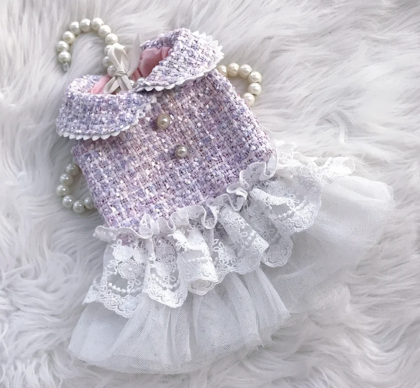 

2023 New Pet Lace Skirt Pet Clothes Cat Dress Dog Skirt Puppy Dog Clothes Explosion Models Can Be Wholesaled