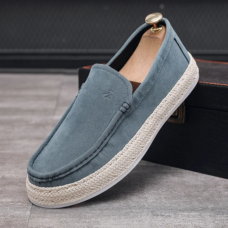 

Men's Vulcanized Shoes Comfortable Breathable Canvas New Summer Boy Fisherman Boat Lazy Loafers Shoes Men's Flat Shoes A58-89