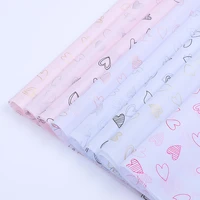 10 sheetslot valentines day gift wrapping paper diy handmade craft hollow love pattern tissue paper flower packaging paper