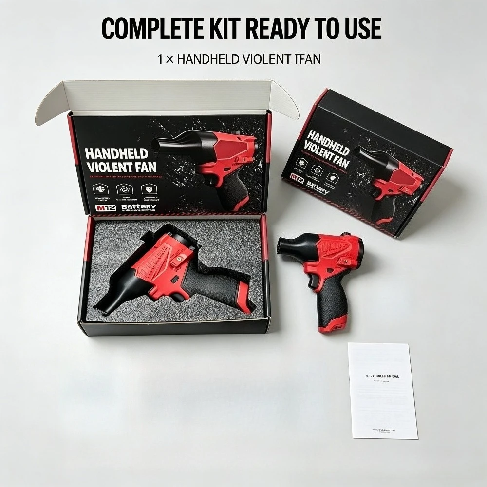 Фото Для турбовентилятора Milwaukee M12, 400000 об/мин, бесщеточный двигатель, мощный воздуходув, высокоскоростной вентилятор для воздуховодов, инструмент для сдувания пыли на открытом воздухе. №3