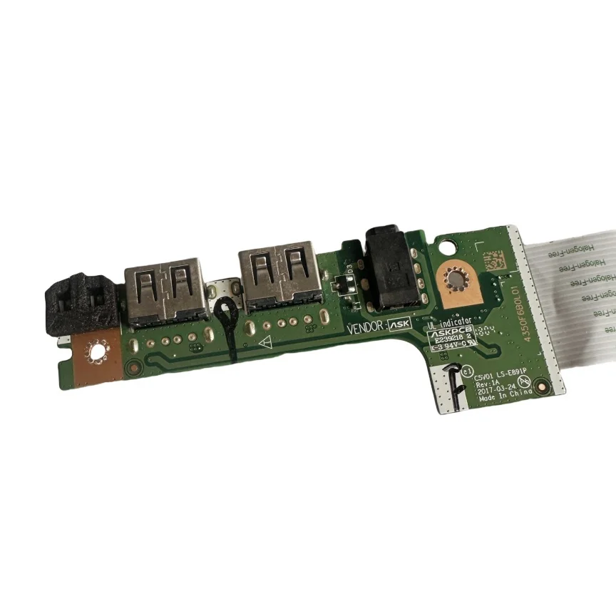 Оригинал для Acer Aspire A515-51 A515-51G USB плата с USB-портом и кабелем C5V01 LS-E891P NBX00028R00