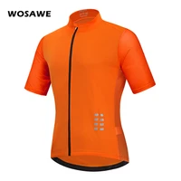 wosawe pro team black short sleeve jersey race cycling jersey bicycle cycling clothes side mesh fabric sleeve breathable