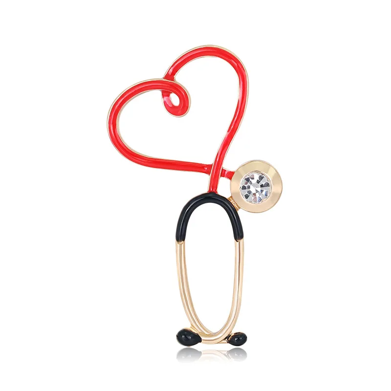 

High Quality New Arrival Brooch Fashion Creative Doctor Stethoscope Brooch Temperament Clothing Accessories Brooch Pin Gifts