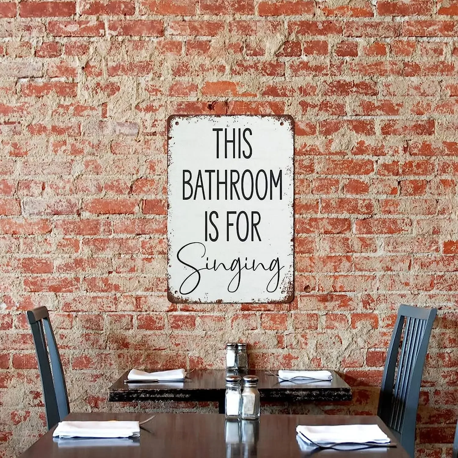 Смешная винтажная Наклейка на стену в ванную комнату с рисунком для пения
