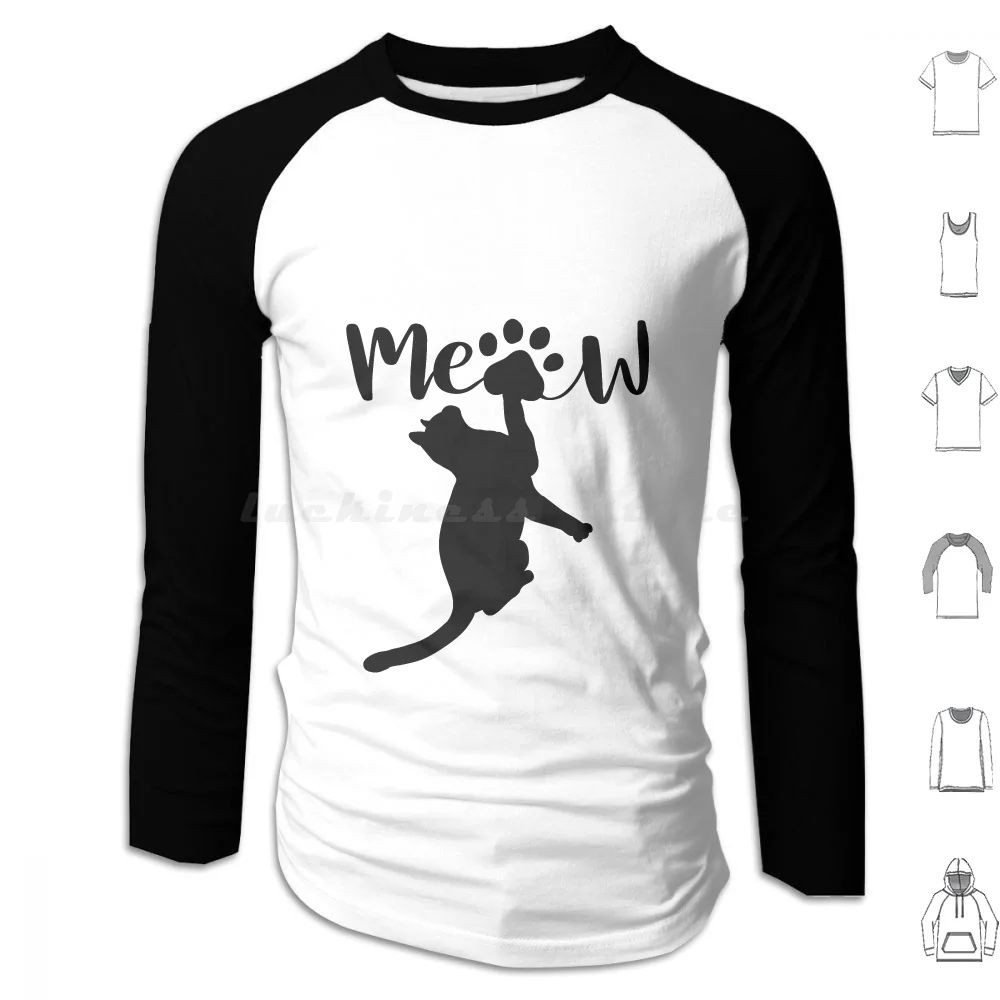 

Meow Cat For Women-Cooldesigns For Girls And Moms Hoodie cotton Long Sleeve Meow Wars Feline Right Meow Cat Lover Cats