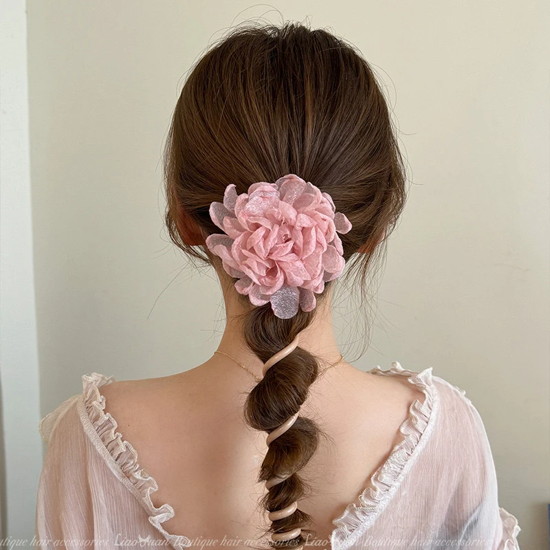 Супер волшебный цветок телефонный шнур повязка для волос девочек