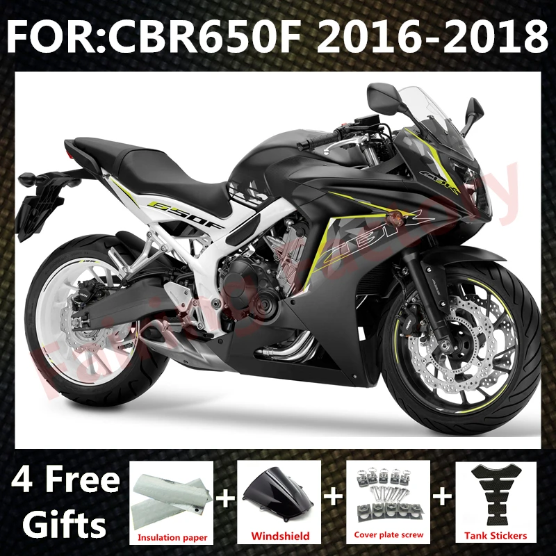 

New ABS Motorcycle Whole Fairings Kit fit for CBR650F 2016 2017 2018 CBR650 F CBR 650F Bodywork full fairing set black yellow