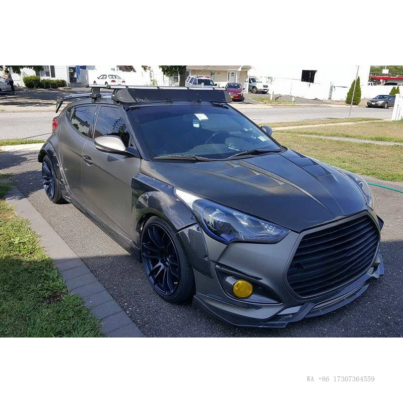 Фото Подходит для Hyundai Veloster: карбоновые модифицированные детали, расширители колесных арок (передние и задние), комплект обвеса версии EGR. №2