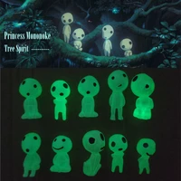 105pcs princess mononoke mini luminous tree elves hayao miyazaki micro landscape cute resin decoration cartoon toy gifts