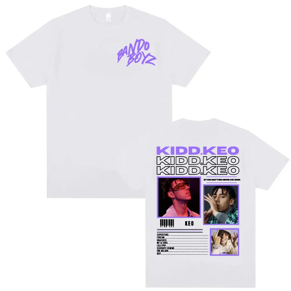Рэпер Kidd Keo Bando Boyz Tour Графические футболки Мужчины Женщины Мода Хип-Хоп Уличная