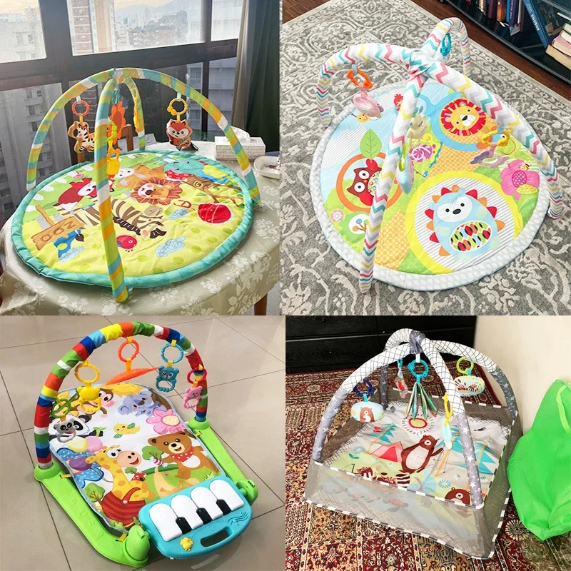 Фото Обучающая фитнес-рамка для детей, игровой коврик, одеяло для ползания, детский игровой коврик, подарок, детский коврик для занятий, тренажерный зал, детские игрушки №2