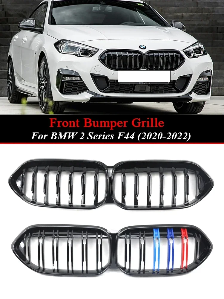 Передний бампер цветной гриль в виде почек M Черная решетка из углеродного