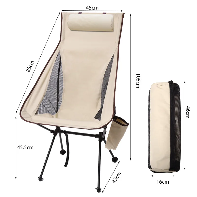 

New Upgraded Outdoor Folding Chair Portable Ultra-Light Fishing Folding Chair Breathable Wear-Resistant Aluminum Alloy