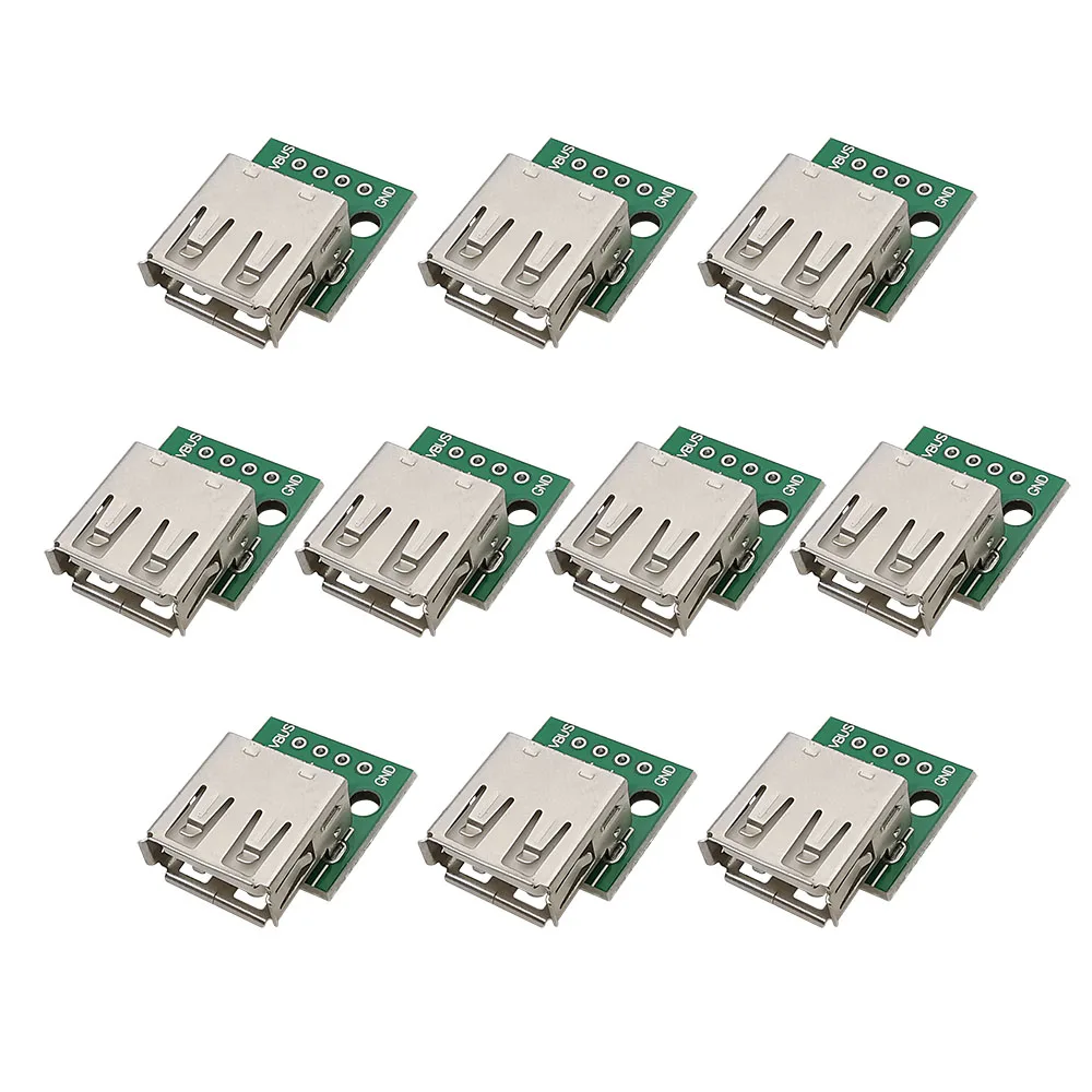 

10 шт., USB 2,54 типа A мама для DIP мм