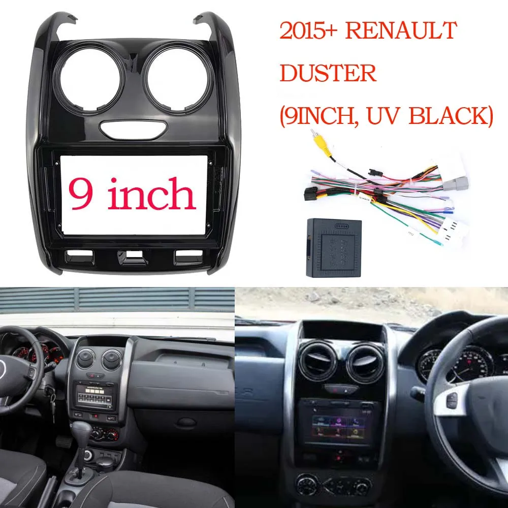 Для RENAULT Duster 2014 ~ 2018 комплект крепления для приборной панели 2 Din 9 дюймов