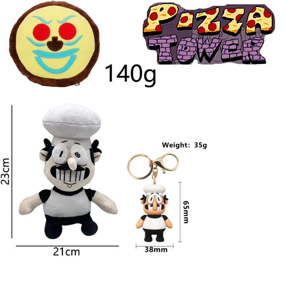 

20-30Cm Plush Toys Pizza Tower Cartoon Doll Interesting Pizza Chef Game Characters Plush Stuffed Doll Children's Birthday Gift