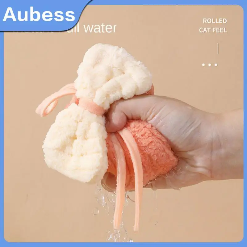 

Durable Cleaning Cloth Hemming Cartoon Hand Towels High Density Fluff Kitchen Hand Clothes Soft Absorbent Bathroom Supplies